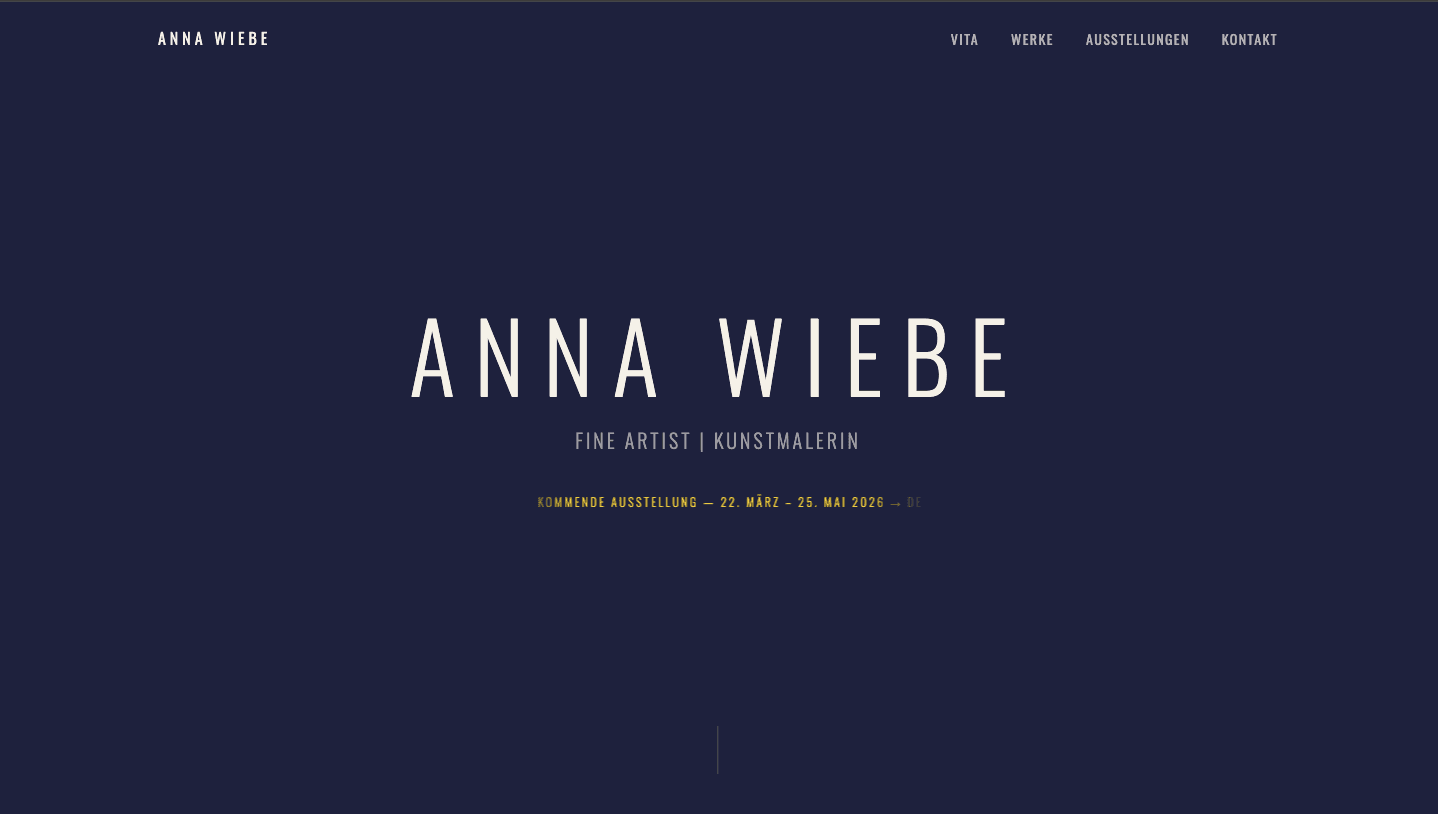 Anna Wiebe artist portfolio website